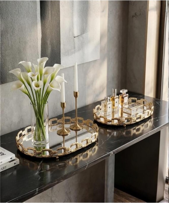 ZEYVE NEW MODEL 2-PIECE OVAL TRAY 20*30-26*36cm